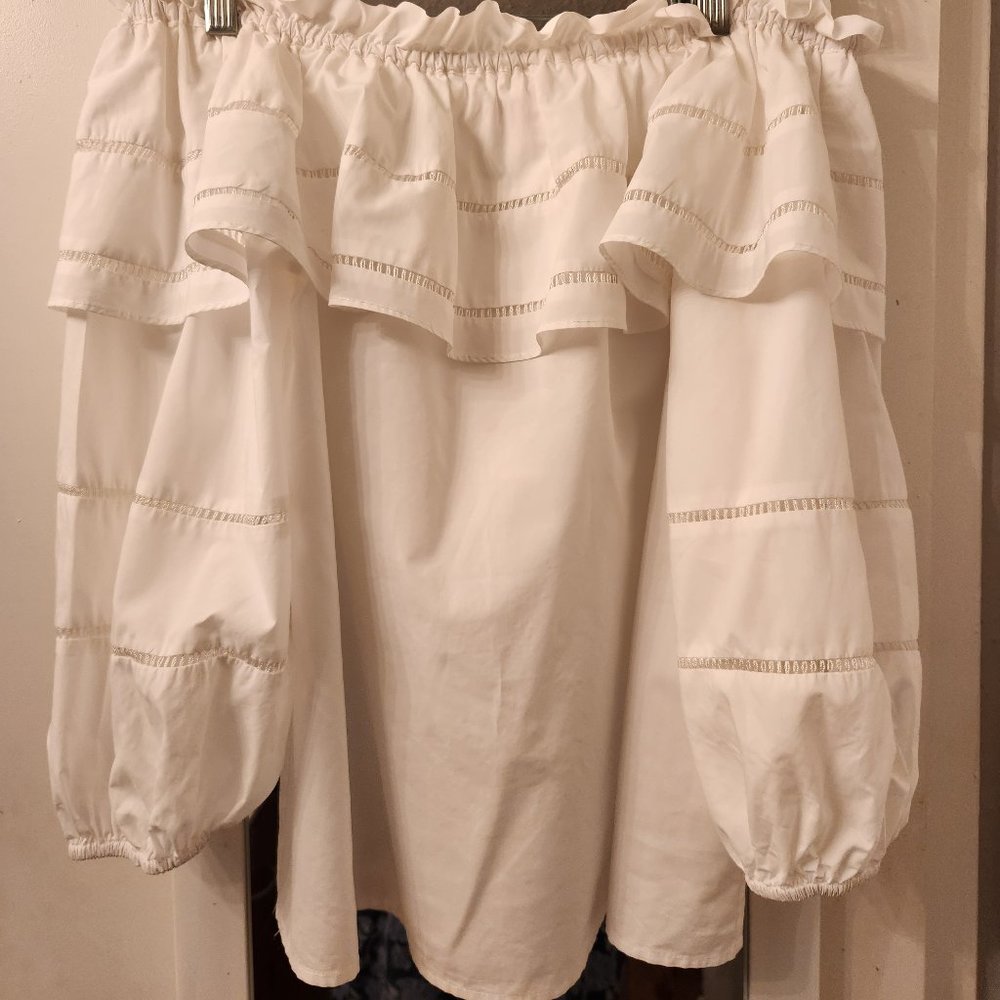 Parker Off-the-shoulder Embroidered Peasant Blouse